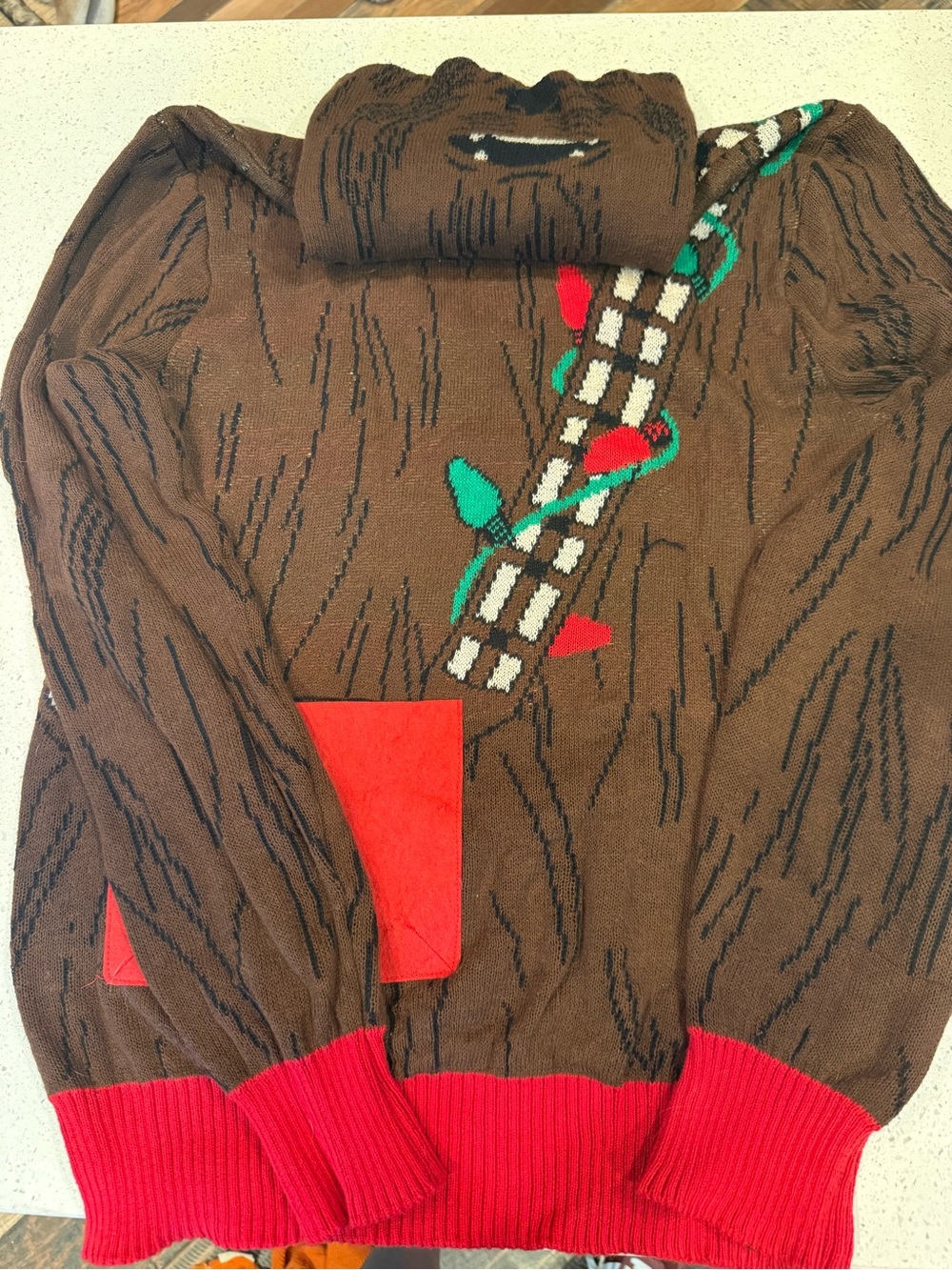 Star Wars Women's Chewbacca Chunky Brown Turtleneck Sweater